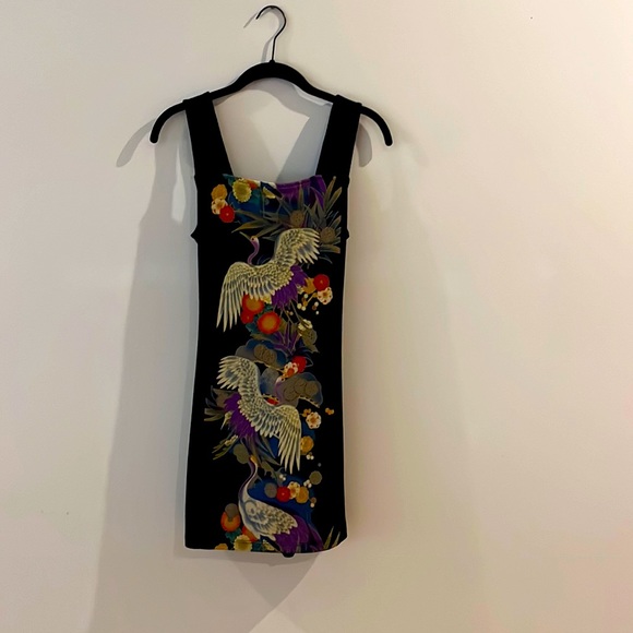 Renee Collection Black/Multi Bird Pattern Dress - Picture 1 of 2